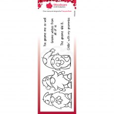 Woodware Clear Stamps Three Gnomes | Set of 7