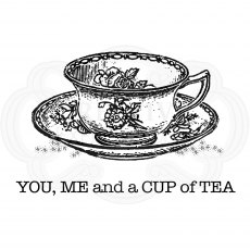 Woodware Clear Stamps Cup of Tea | Set of 2