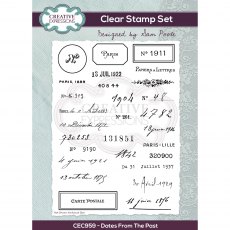 Creative Expressions Sam Poole Clear Stamp Set Dates From The Past | Set of 34