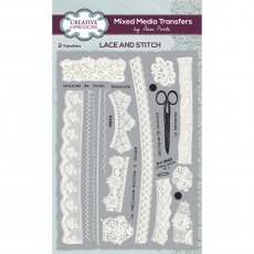 Creative Expressions Mixed Media Transfers by Sam Poole Lace and Stitch | 2 sheets