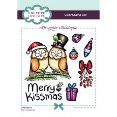 Creative Expressions Designer Boutique Collection Clear Stamp Merry Kissmas | Set of 7