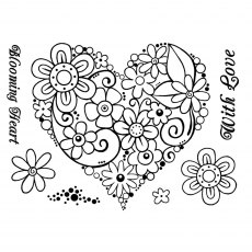 Woodware Clear Stamps Curly Love | Set of 7