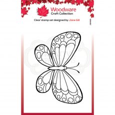 Woodware Clear Stamps Mini Wings Marbled White