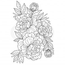 Woodware Clear Stamps Camellia Spray