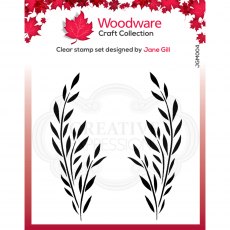 Woodware Clear Stamps Bethany Leaf | Set of 2