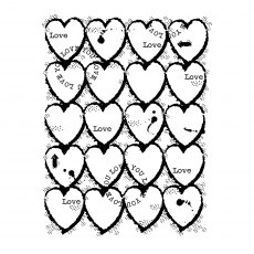 Woodware Clear Stamps Heart Background