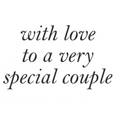 Woodware Clear Stamps Just Words With Love To A Special Couple