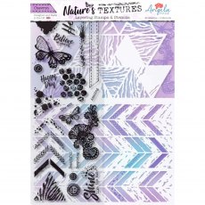 Angela Poole Natures Textures Layering Stamps & Stencil Set Chevron | Set of 26