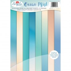 Angela Poole A4 Gradients Card Pack Ocean Mist | 24 sheets