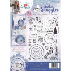 Angela Poole A4 Clear Stamp Set Winter Snuggles | Set of 52