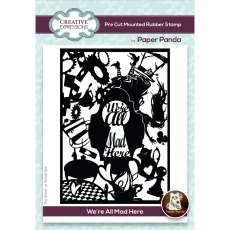 Creative Expressions Paper Panda Rubber Stamp We're All Mad Here