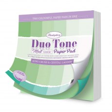 Hunkydory Duo Tone 8 x 8 inch Paper Pad Matt-tastic Kiwi Crush & Crystal Lagoon | 48 sheets