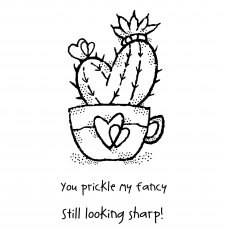 Woodware Clear Stamps Heart Cactus | Set of 3