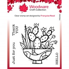 Woodware Clear Stamps Succulent Display | Set of 4