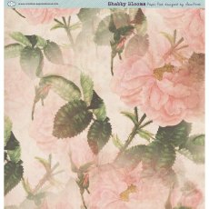 Creative Expressions Sam Poole 8 x 8 inch Paper Pad Shabby Blooms | 24 sheets