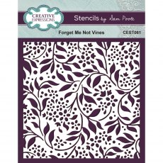 Creative Expressions Stencils by Sam Poole Forget Me Not Vines | 6 x 6 inch