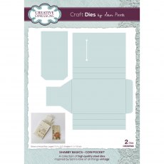 Creative Expressions Sam Poole Craft Die Shabby Basics Coin Pocket | Set of 2