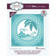 Sue Wilson Craft Dies Stained Glass Collection Beach Sunset | Set of 5