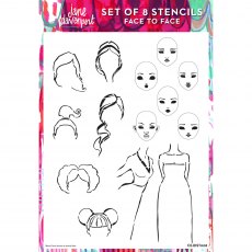 Jane Davenport Stencil Collection Face to Face | Set of 8