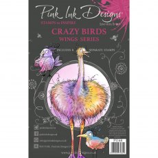 Pink Ink Designs Clear Stamp Crazy Birds | Set of 8