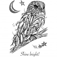Creative Expressions Designer Boutique Collection Clear Stamps Doodle Owl | Set of 5