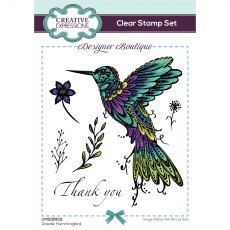Creative Expressions Designer Boutique Collection Clear Stamps Doodle Hummingbird | Set of 6