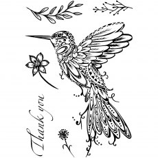 Creative Expressions Designer Boutique Collection Clear Stamps Doodle Hummingbird | Set of 6