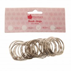 Book Rings Silver 38 mm | Pack of 24