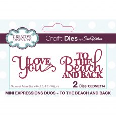 Sue Wilson Craft Dies Mini Expressions Collection Duos To The Beach And Back | Set of 2