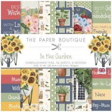The Paper Boutique In The Garden 8 x 8 inch Embellishment Pad | 36 sheets