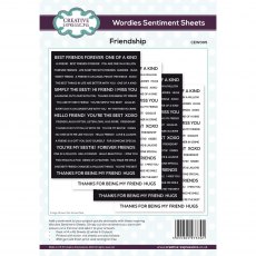 Creative Expressions Wordies Sentiment Sheets Friendship  | A5