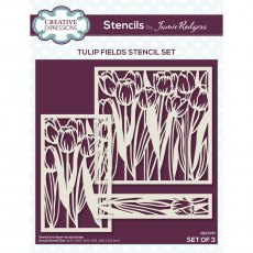 Creative Expressions Stencils By Jamie Rodgers Tulip Fields | Set of 3