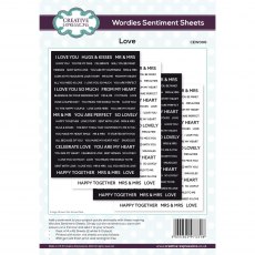 Creative Expressions Wordies Sentiment Sheets Love | A5