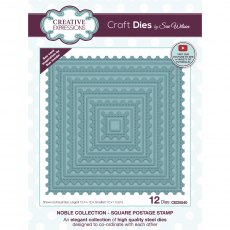 Sue Wilson Craft Dies Noble Collection Square Postage Stamp | Set of 12