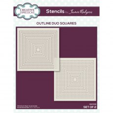 Creative Expressions Stencils By Jamie Rodgers 6 x 6 inch Outline Duo Squares | Set of 2