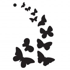 Creative Expressions Mini Stencil Butterflies In Flight | 4 x 3 inch