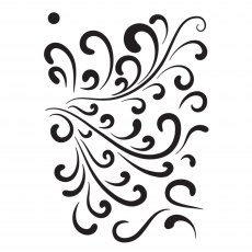 Creative Expressions Mini Stencil Elegant Swirls | 4 x 3 inch