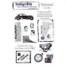 IndigoBlu A5 Rubber Mounted Stamp Brideshead | Set of 13