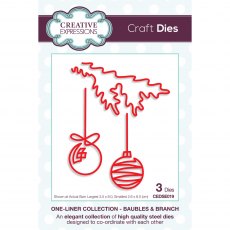 Creative Expressions Craft Dies One-Liner Collection Baubles & Branch | Set of 3