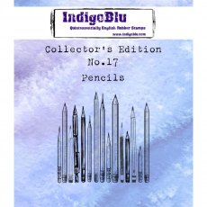 IndigoBlu A7 Rubber Mounted Stamp Collectors Edition No 17 - Pencils