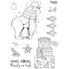 Pink Ink Designs Clear Stamp King Kong Merrily On High | Set of 10