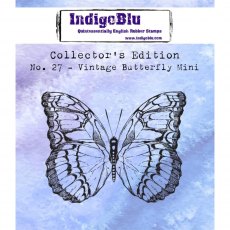 IndigoBlu A7 Rubber Mounted Stamp Collectors Edition No 27 - Vintage Butterfly Mini