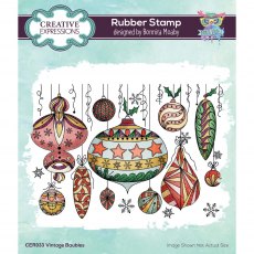 Creative Expressions Bonnita Moaby Rubber Stamp Vintage Baubles