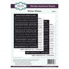 Creative Expressions Wordies Sentiment Sheets Winter Wishes | A5