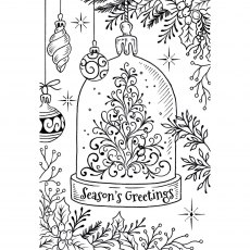 Creative Expressions Designer Boutique Collection Clear Stamp Snow Dome