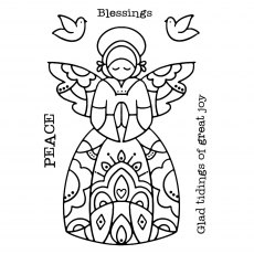 Woodware Clear Stamps Angel Blessings | Set of 6