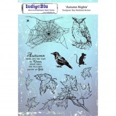 IndigoBlu A5 Rubber Mounted Stamp Autumn Nights | Set of 10