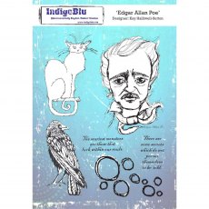 IndigoBlu A5 Rubber Mounted Stamp Edgar Allan Poe | Set of 6