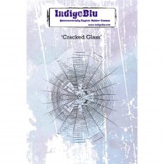 IndigoBlu A6 Rubber Mounted Stamp Cracked Glass