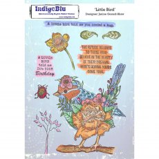 IndigoBlu A5 Rubber Mounted Stamp Little Birdie | Set of 9